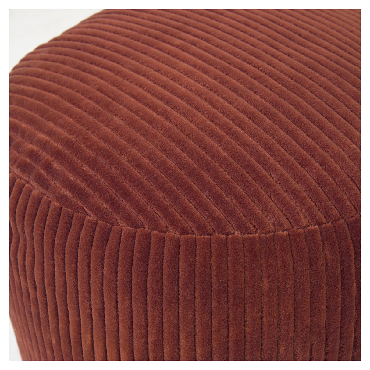 Cadenet Puf, Ø40, Terracotta Velvet