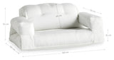 Flodhest ut futon sofa, hvit