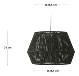 Cantia Lampshade, Ø36.5, svart bomull