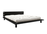 Peek Bed -ramme m/lamper, svart, 200x160