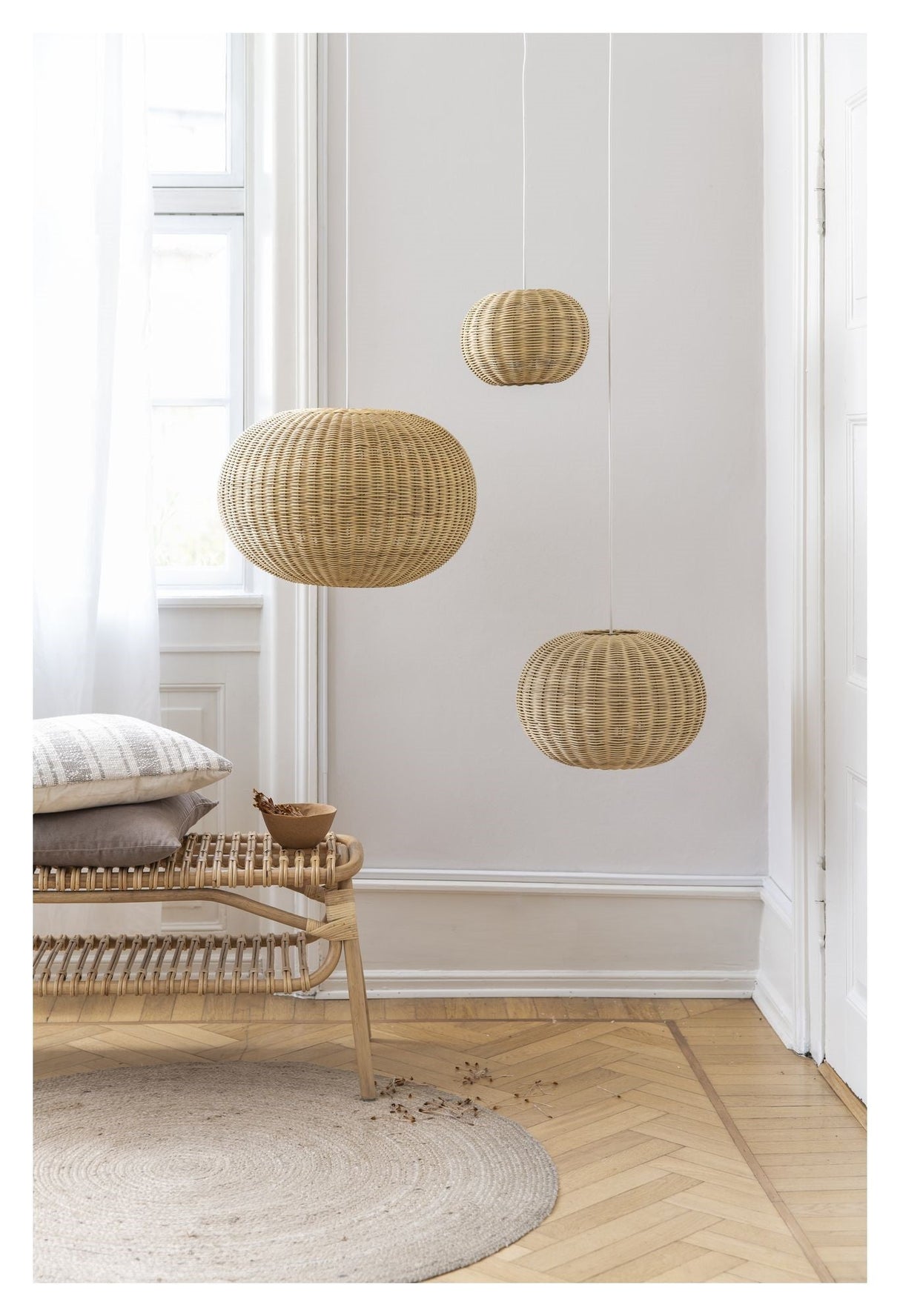 Tangelo Lampshade, Ø49, Rattan