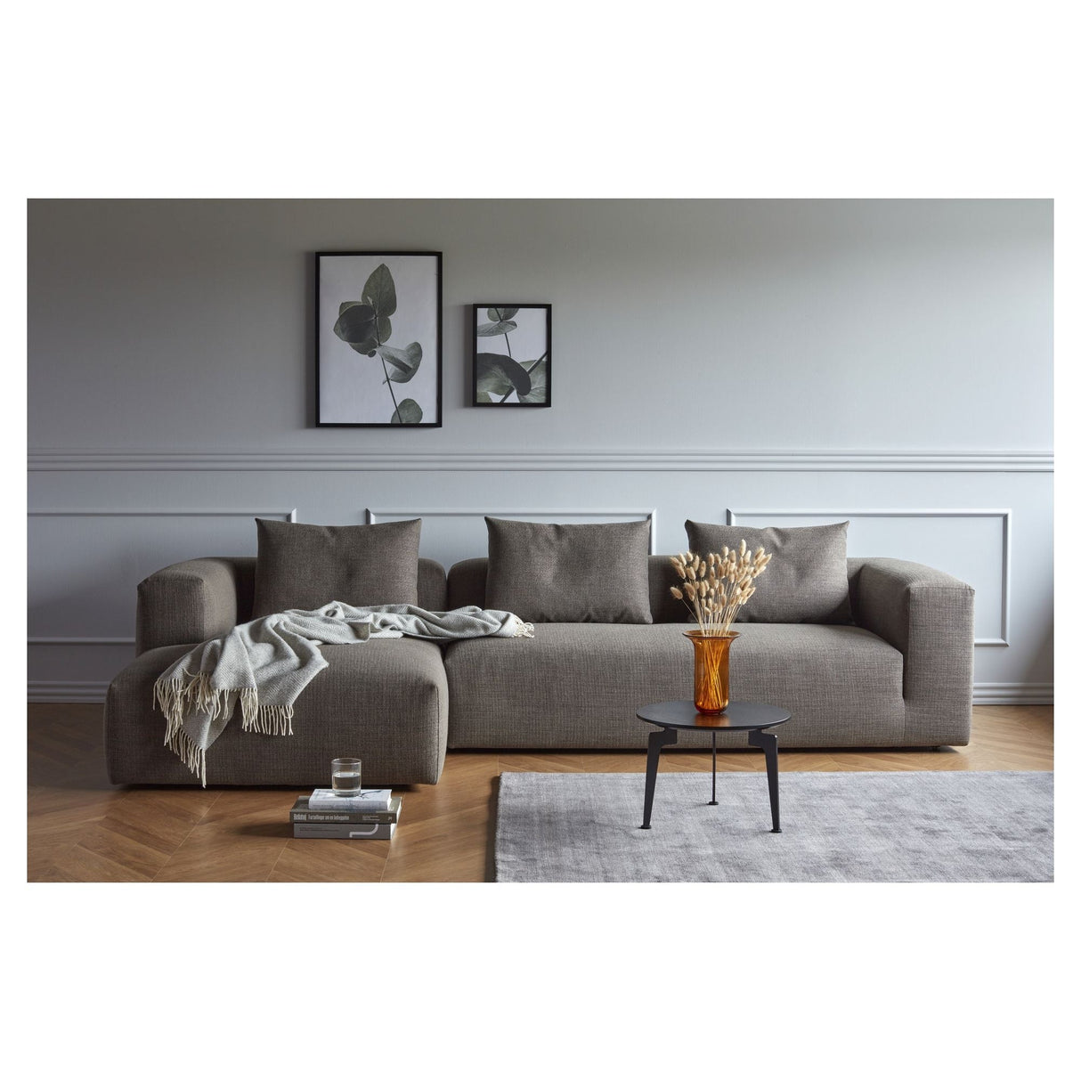 Kornum sofa med Chaise Longue igjen, taupe