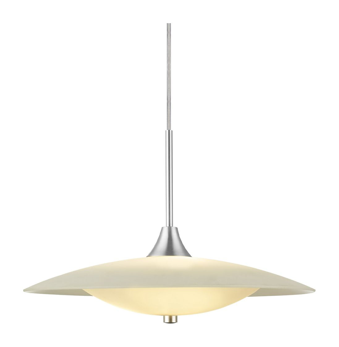 Baroni Pendant Luminaire Ø46, Opal/Aluminium