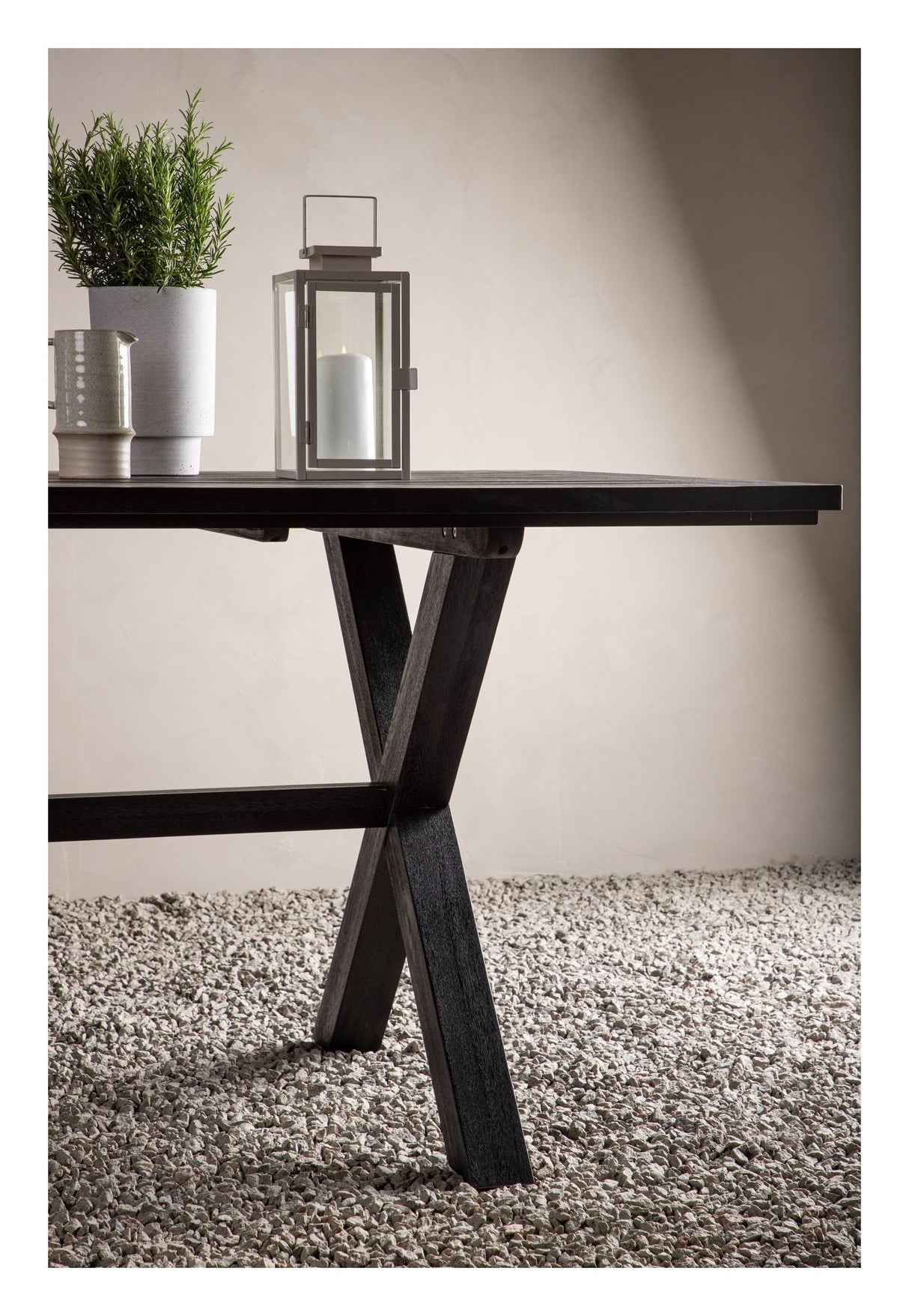 Rives Garden Table 200*100, Acacia, Black