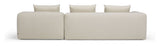 Kornum sofa med Chaise Longue Right, Offwhite Bouclé