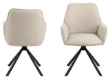 Glenda, spisestol med/armlener - Beige