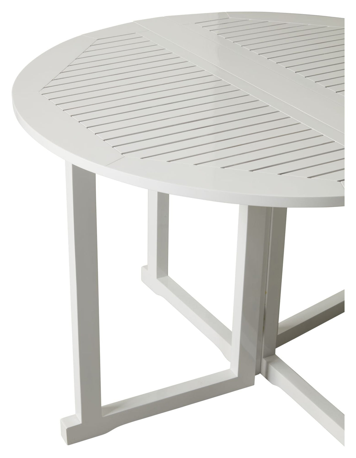 Butterfly Garden Table, White PU, Ø110