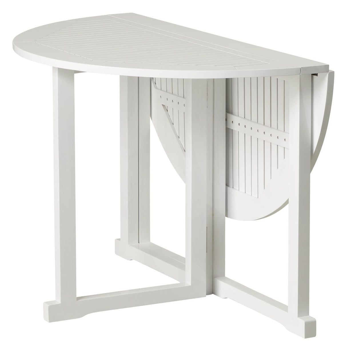 Butterfly Garden Table, White PU, Ø110