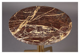 Dutchbone Maral Side Table - Reddish -Brown Marble, Ø39