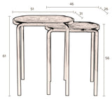 Dutchbone Bandhu -bord - messing/glass