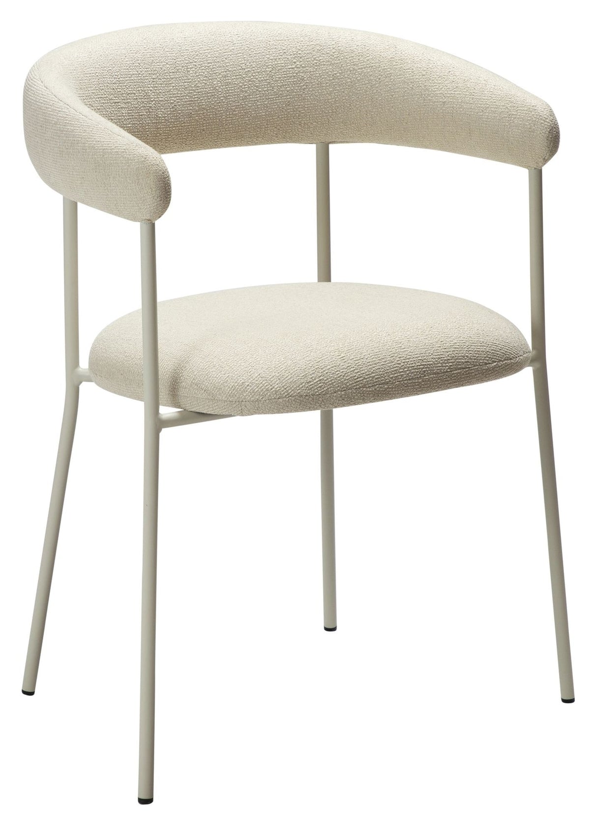 Plenti spisestol med armlener, beige bouclé