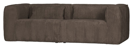 Woood Bean 3.5-per. Sofa i bred fløyel, gjørme