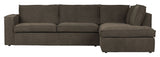 Woood Freddie Sofa w. Right -vending sjesel langs - brun