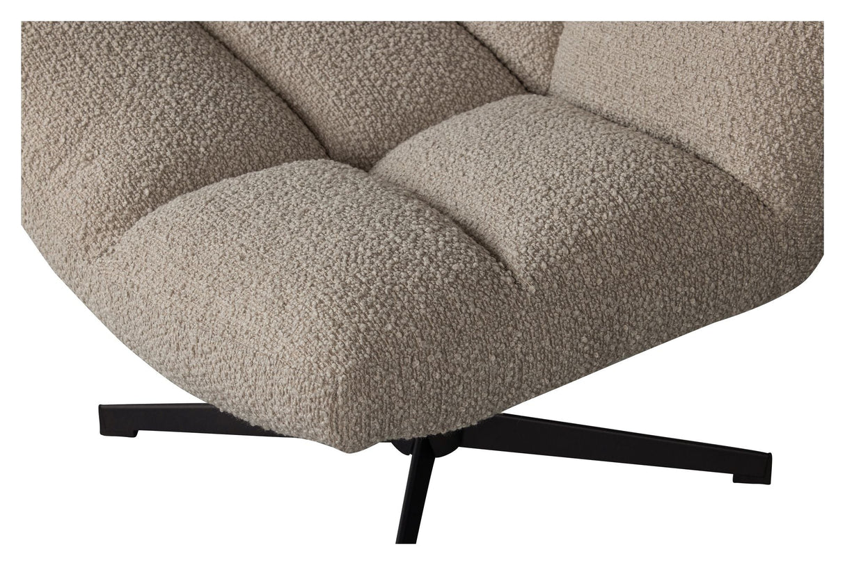 Woood Vinny Lounge Chair w. svingbar fot - sandfarget