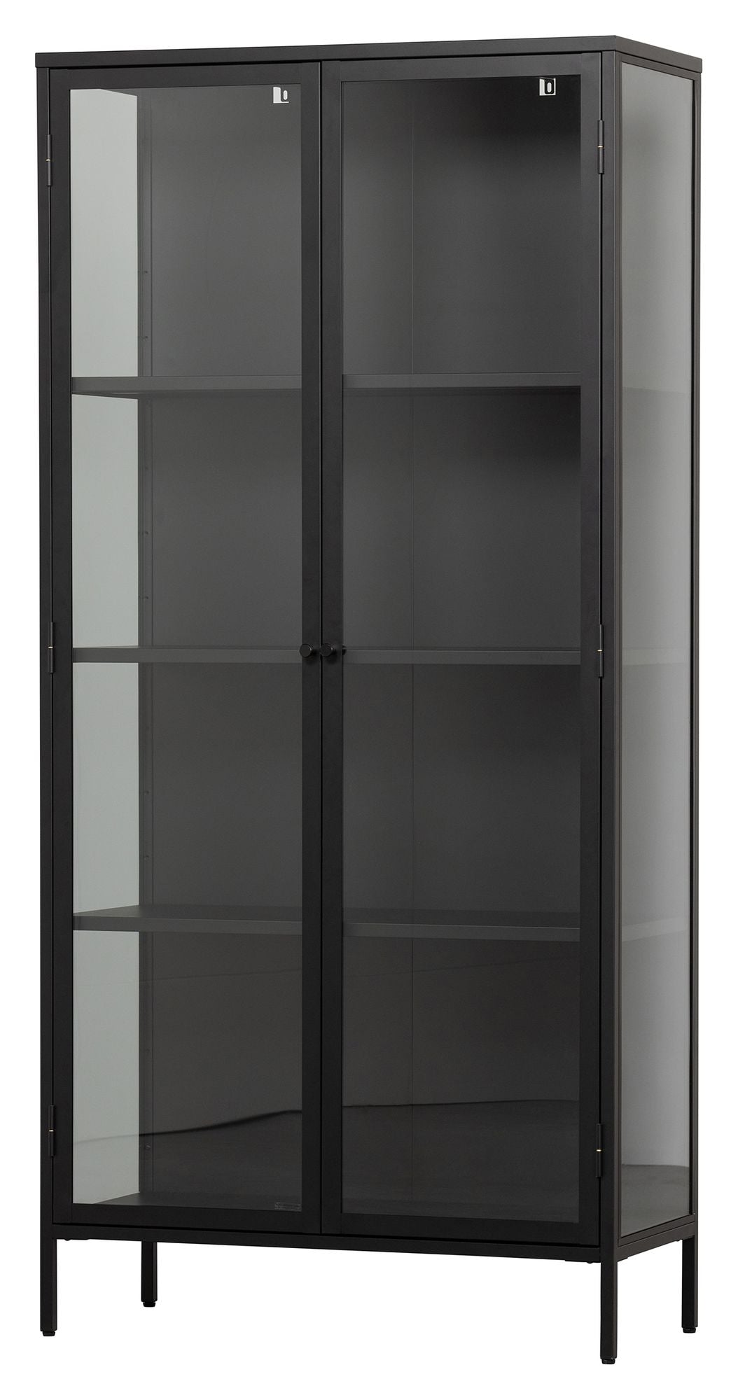 Precious Vitrine Cabinet - Svart jern/glass, H190