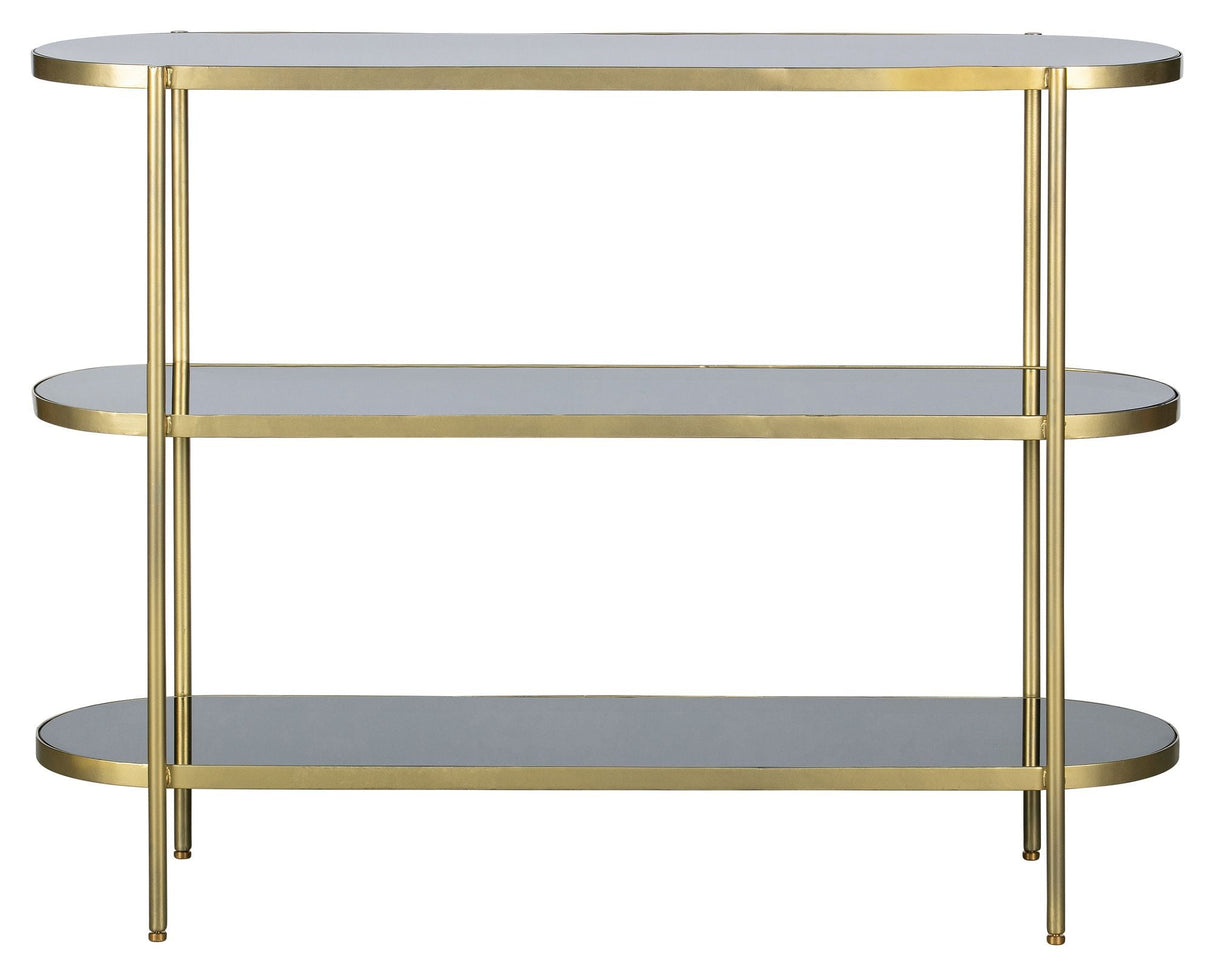 Smokey Console Table - Metall/glass