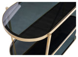 Smokey Console Table - Metall/glass