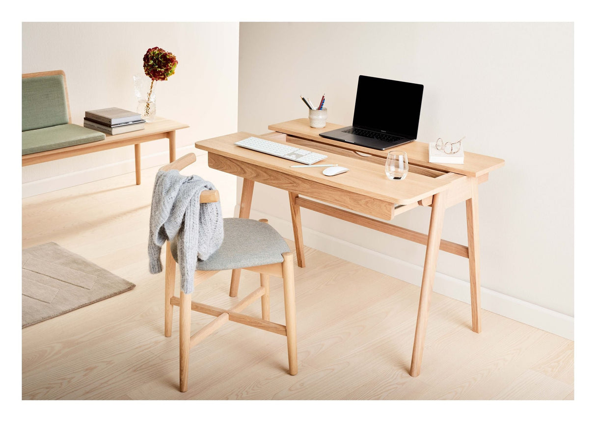 Findahl Home Desk Desk, hvit pigmentert eik