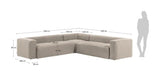 Blokkerer 6 permer. Hjørne sofa beige