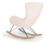 Njordec Julie Swing Chair - White Imitation Lambskin