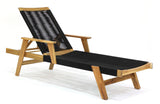 Lille John Deckchair, Black Rope/Acacie