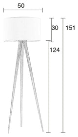 Zuiver Tripod Wood Floor Lamp - Svart