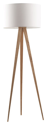 Zuiver Tripod Wood Floor Lamp - White