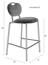 Homii Aspen Counterchair, lysrosa