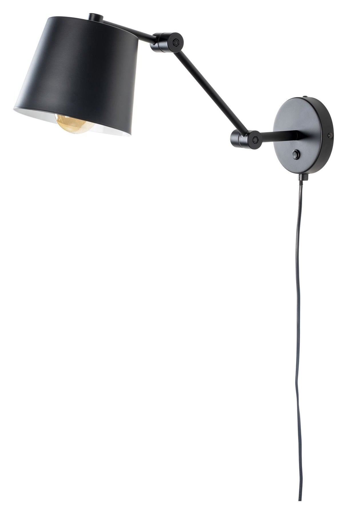 homii hajo vegglampe, svart