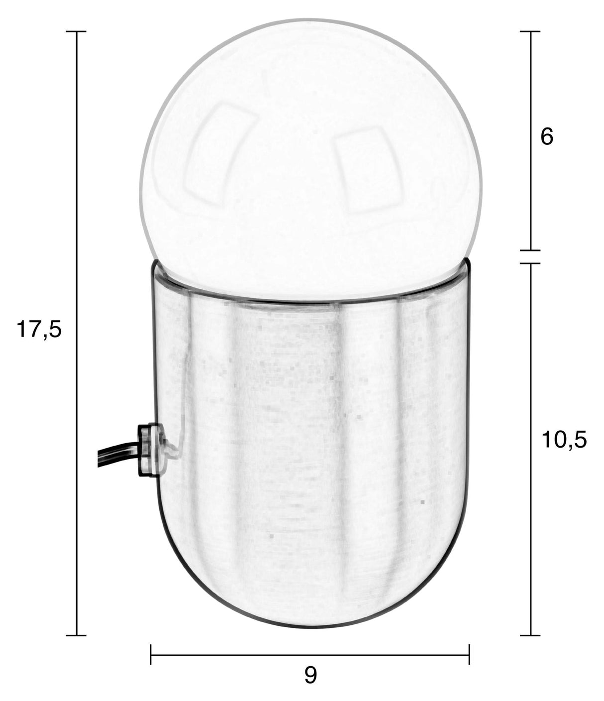 Zuiver Gio bordlampe - krom