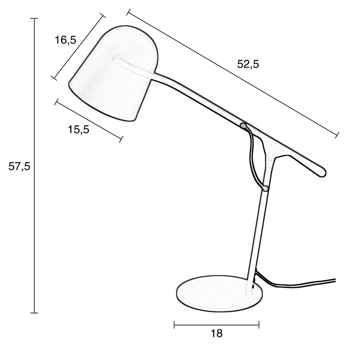 Zuiver lau bordlampe - svart