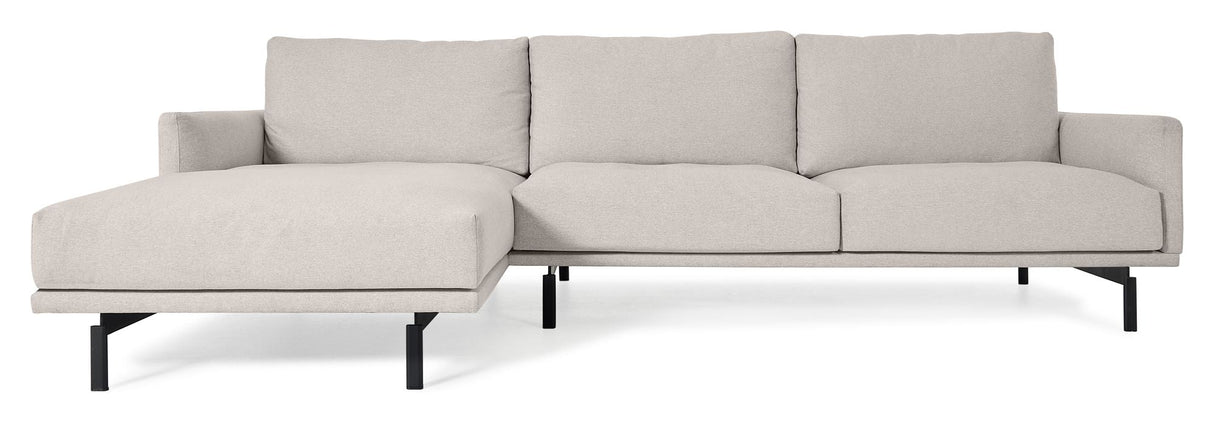 Galen 3-personer. Sofa med høyre vender langs langs lang, B254, Beige Chenille