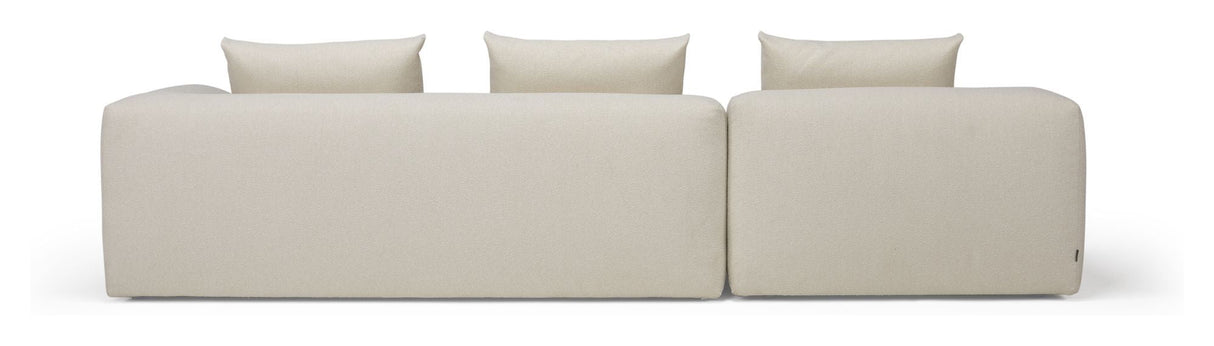 Kornum Sofa med Chaise Longue igjen, Offwhite Bouclé