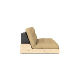 Basesofa, hvete beige/svart