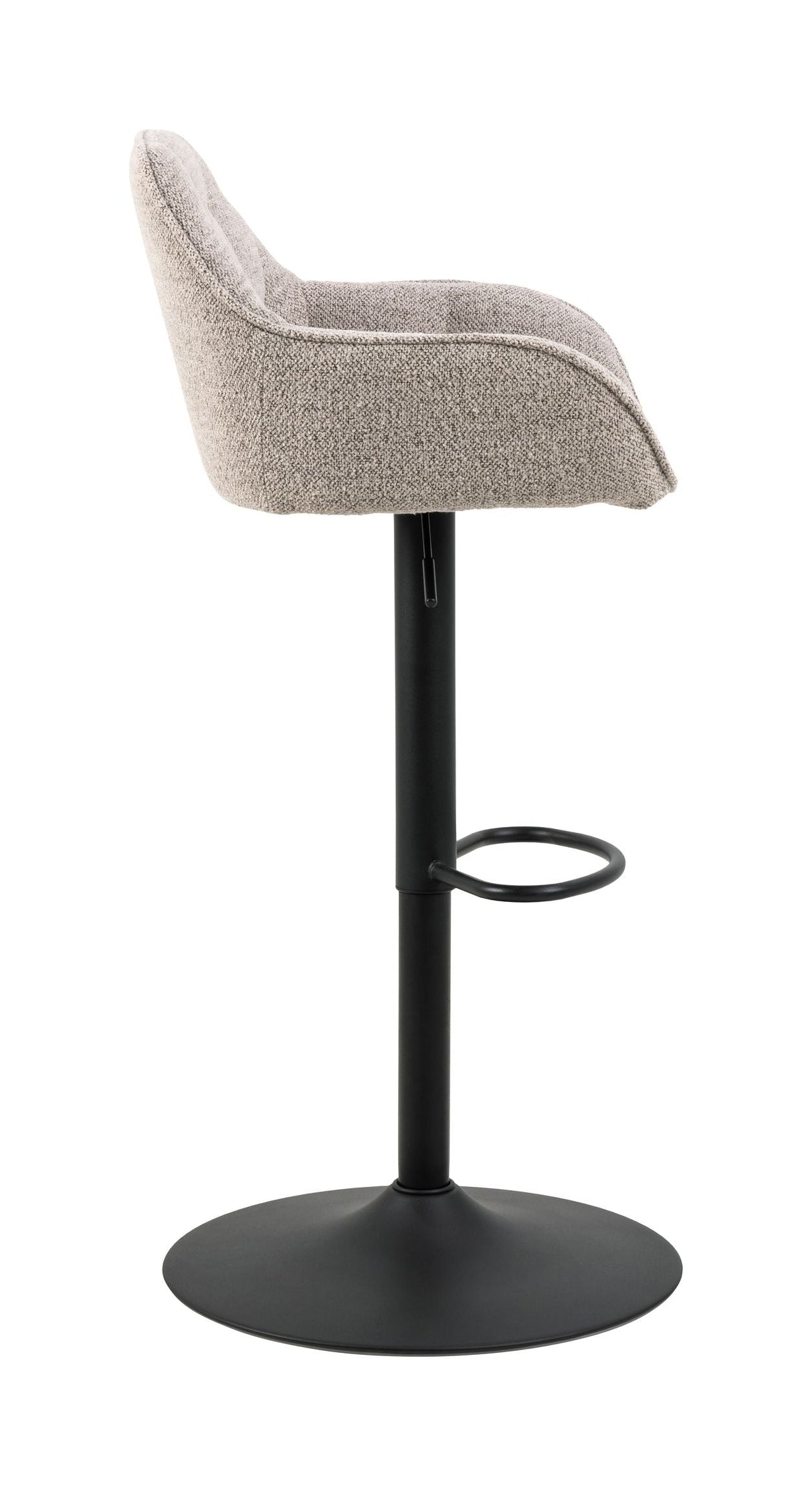 Brooke Barstool med gassheis og sving, beige stoff