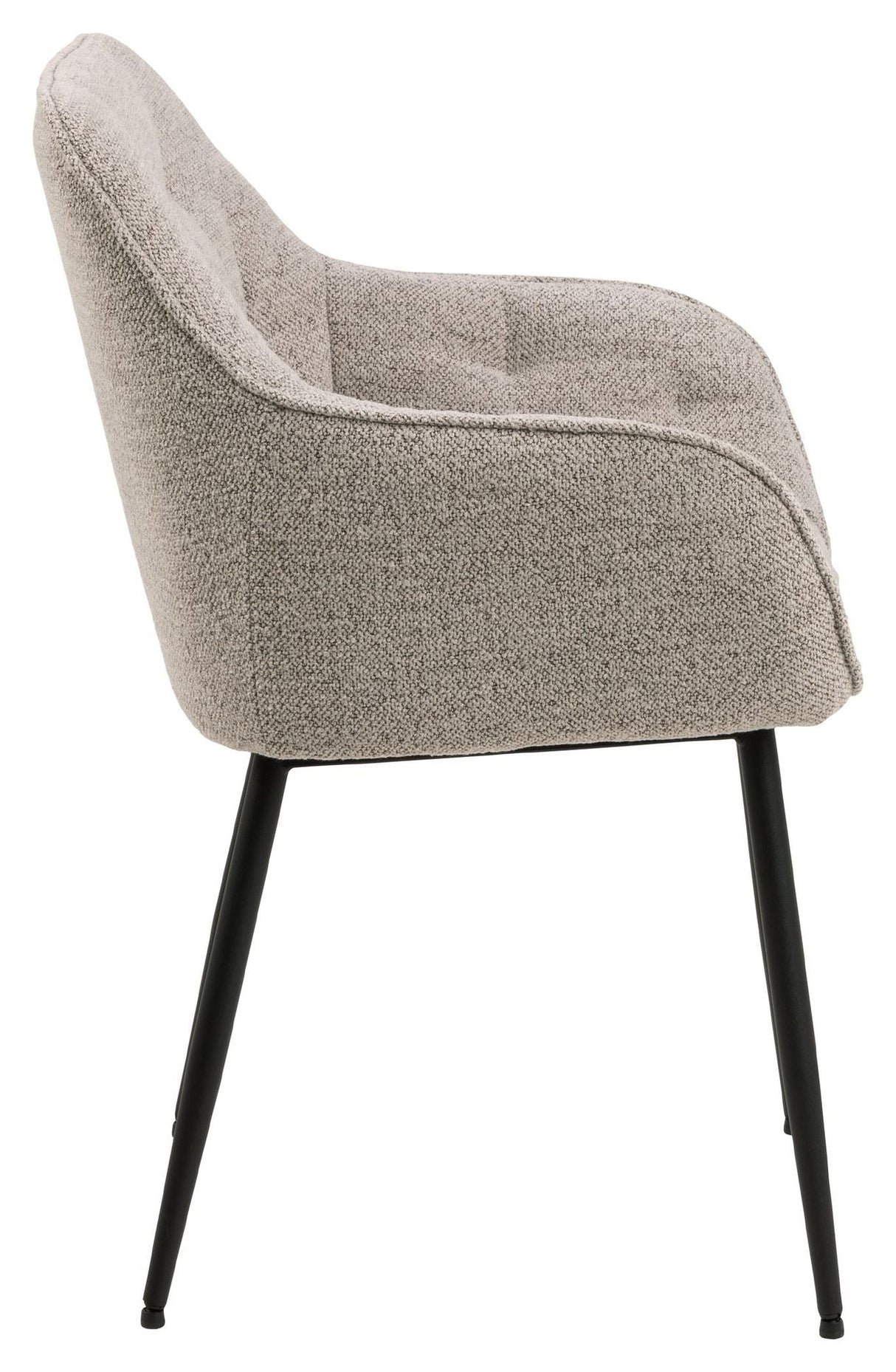 Brooke spisestol med armlener, beige stoff