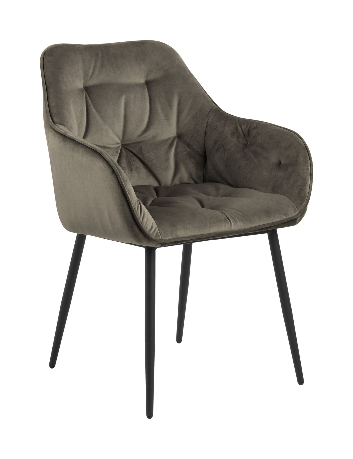 Brooke spisestol med armlener, beige velour