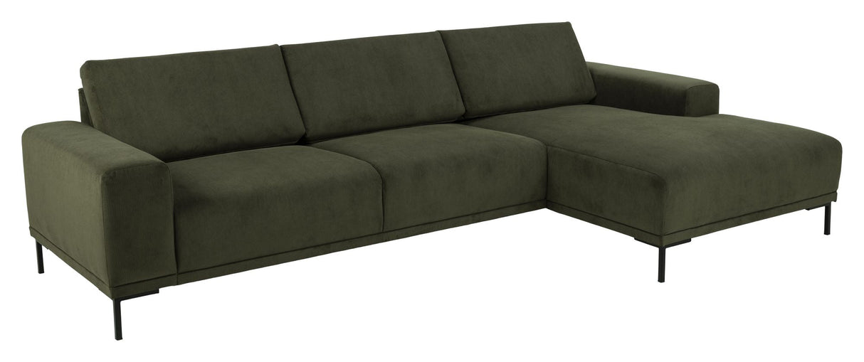 Emerson Sofa w. Chaise Longue Right Fact, grønn