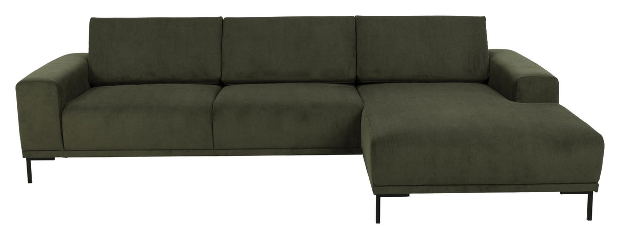 Emerson Sofa w. Chaise Longue Right Fact, grønn