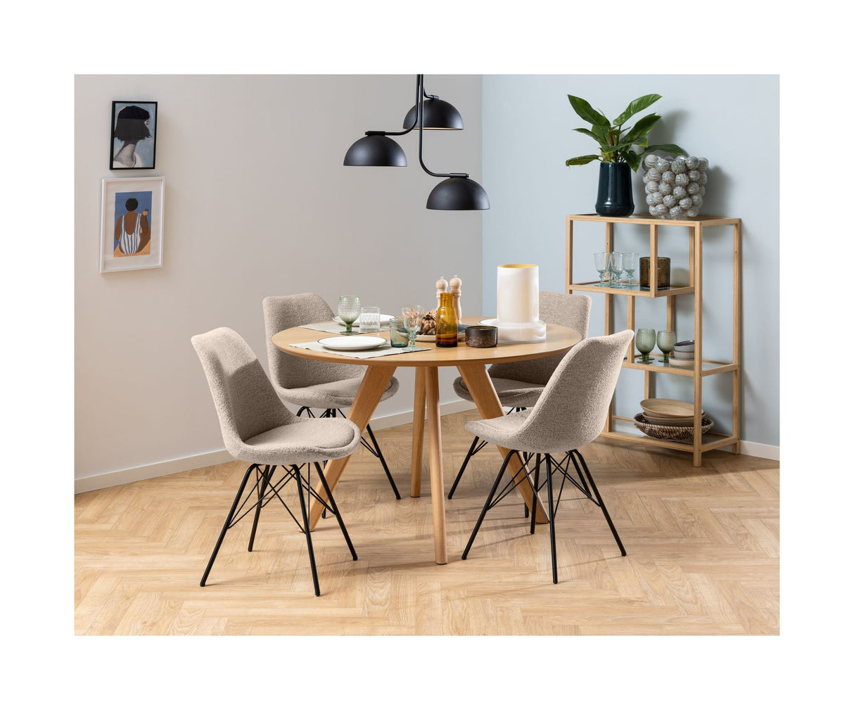 Eris spisestol, beige stoff