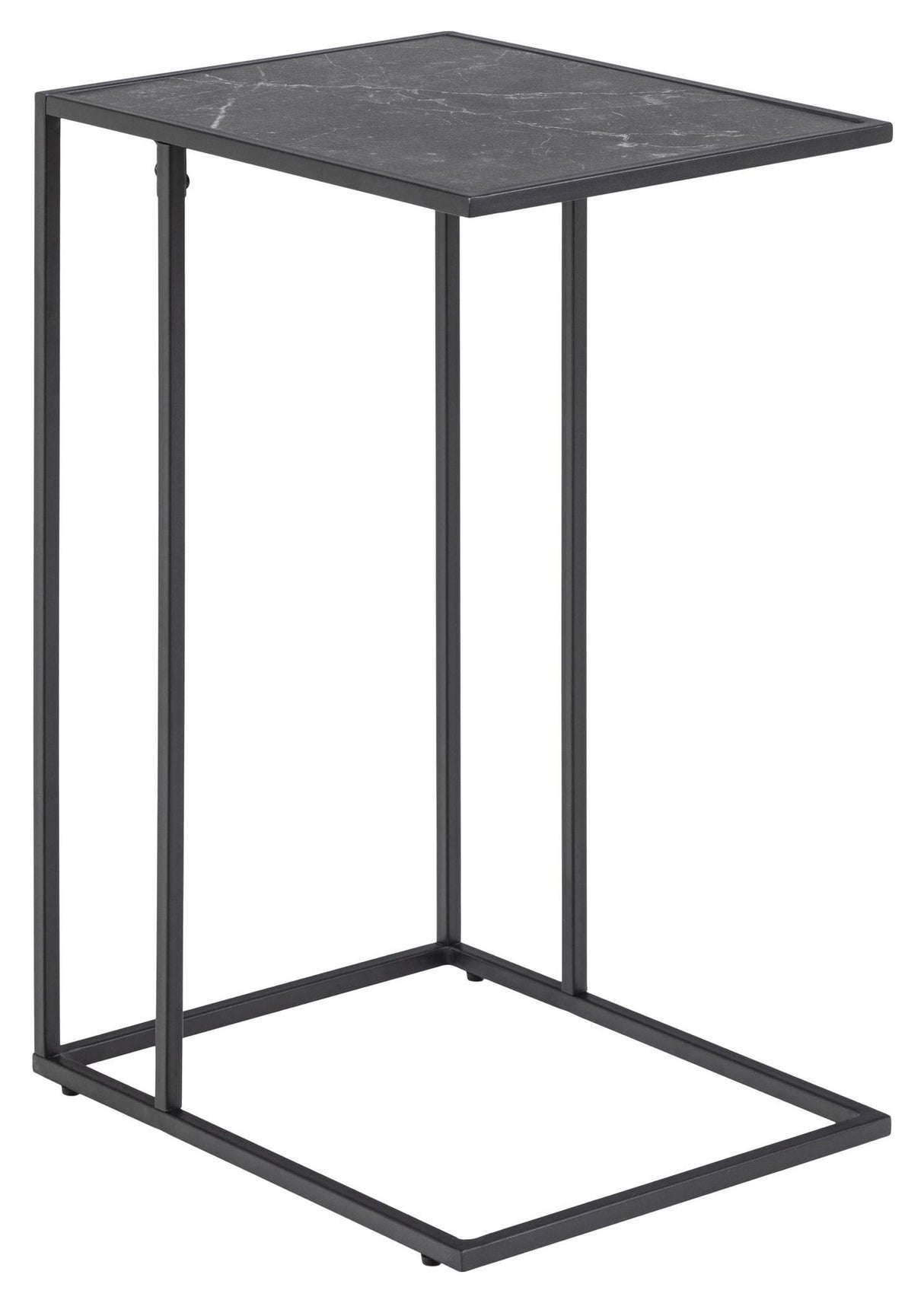 Infinity Side Table, Black MDF, 43x35x63