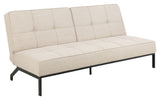 Perugia sofa seng, beige stoff, 198x95x87