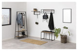 Seaford Clothes Rack med hyller, black metal, 77x37x165