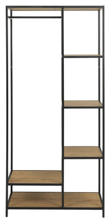 Seaford Clothes Rack med hyller, Nature MDF, 77x45x165