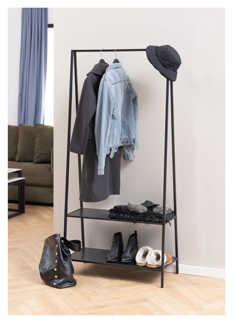 Seaford Clothes Rack, Black Metal, 77x37x165