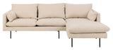 Selena Sofa w. chaise longue beige, høyre vendt