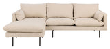 Selena Sofa w. chaise longue beige, venstre vendt