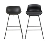 Tina Barstool, Black Pu Leather Look, SH: 66