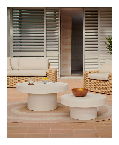 Aiguablava Round Lounge Table White, Ø66