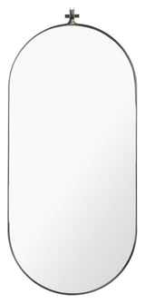 Dowel Mirror 46x100, rustfritt stål/valnøtt